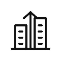 Icon für Backbone-Netze im professionellen Glasfaserservice