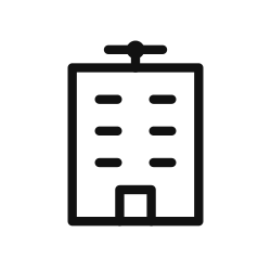 Icon für strukturierte Gebäudeverkabelung im Glasfaserservice