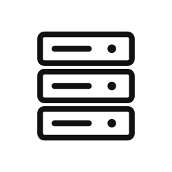 Icon für Glasfaserservice in Rechenzentren